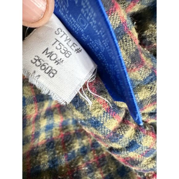 Vtg LL Bean H145 Coat M Tan Flannel Lined Primaloft Chore Barn USA Made 80s 90s - Picture 11 of 12